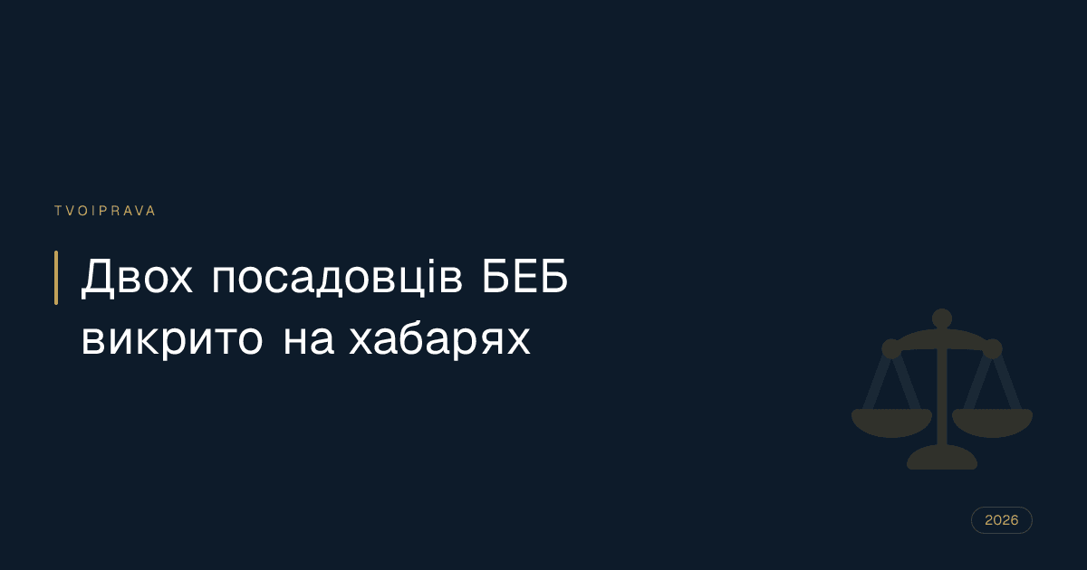 Двох посадовців БЕБ викрито на хабарях